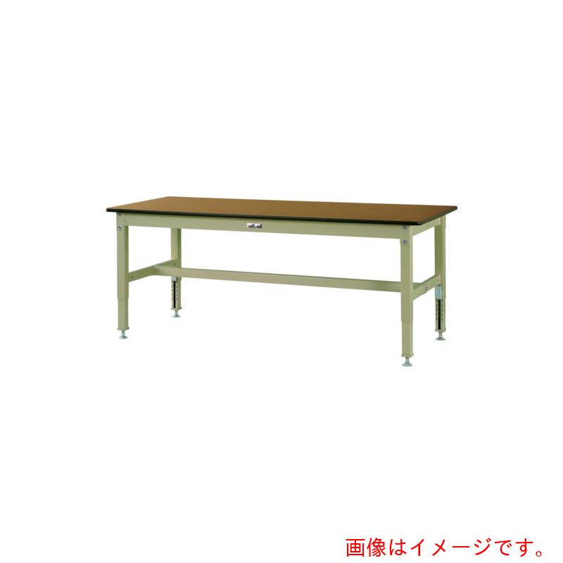 【別途送料あり】山金工業 ヤマテック ワークテーブル800シリーズ 高さ調整タイプ W1200×D750×H600~850mm 木目柄/ヤマテックグリーン 【品番:SVMA-1275-MG】|住設プロ 店