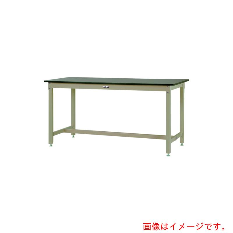 【別途送料あり】山金工業　ヤマテック　ワークテーブル８００シリーズ　固定式　塩ビシート天板　Ｗ１２００×Ｄ７５０×Ｈ９００ｍｍ　ヤマテックグリーン　【品番：SVRH-1275-GG】