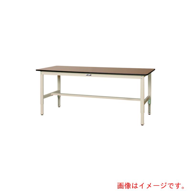 山金工業　ヤマテック　ワークテーブル３００シリーズ　高さ調整タイプ　ポリエステル天板　Ｗ１２００×Ｄ７５０×Ｈ６００～９００ｍｍ　木目柄／ヤマテックアイボリー　【品番：SWPA-1275-MI】