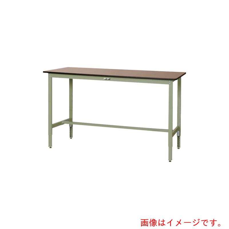 【別途送料あり】山金工業　ヤマテック　ワークテーブル３００シリーズ　高さ調整タイプ　Ｗ１８００×Ｄ９００×Ｈ９００～１２００ｍｍ　木目柄／ヤマテックグリーン　【品番：SWPAH-1890-MG】