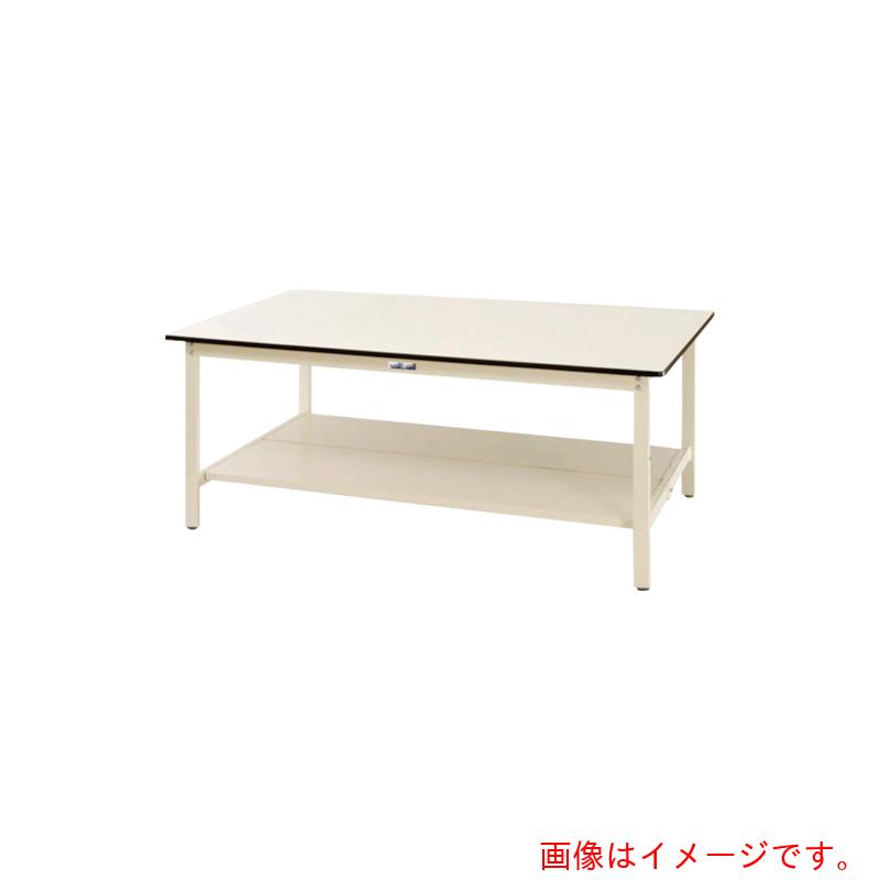 【別途送料あり】山金工業　ヤマテック　ワークテーブル　ワイドタイプ　固定式　全面棚板付　Ｗ１８００×Ｄ１２００×Ｈ７４０ｍｍ　【品番：SWPW-1812TT-II】