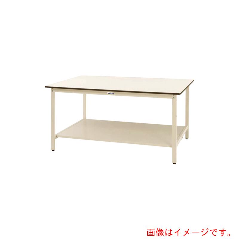 【別途送料あり】山金工業　ヤマテック　ワークテーブル　ワイドタイプ　固定式　全面棚板付　Ｗ１８００&times;Ｄ１２００&times;Ｈ９００ｍｍ　【品番：SWPWH-1812TT-II】｜住設プロ　店
