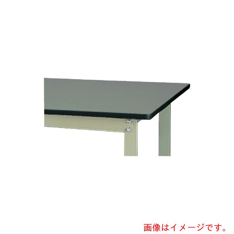 【別途送料あり】山金工業　ヤマテック　ワークテーブル３００シリーズ　固定式　中間棚・半面棚板付　塩ビシート天板　Ｗ１５００&times;７５０&times;Ｈ７４０ｍｍ　ヤマテックグリーン　【品番：SWR-1575TS1-GG】｜住設プロ　店