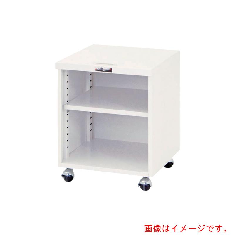 山金工業 ヤマテック ワークテーブル１５０シリーズ キャビネットワゴン オープンタイプ Ｗ４４１×Ｄ４４２×Ｈ５５０ｍｍ シルキーホワイト色 【品番：UCW-O】
