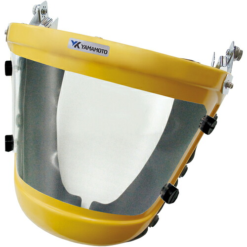 山本光学　ＹＡＭＡＭＯＴＯ　電動ファン付呼吸用保護具パーツ　フェイスシールド　金具付き（レンズ透明）　【品番：KF-1W1S】