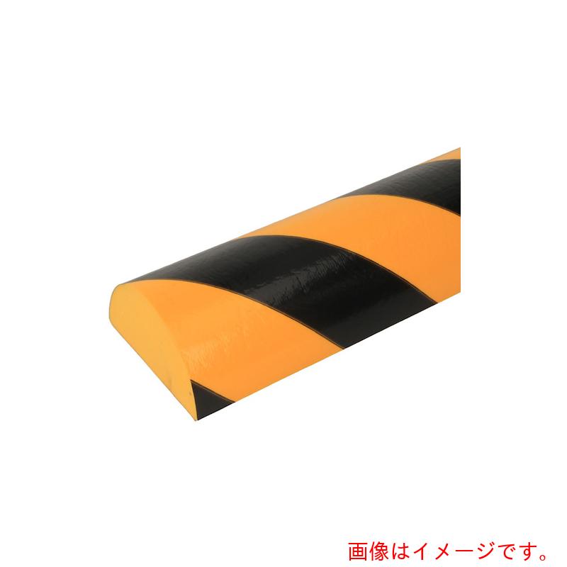 八幡ねじ（YAHATA）　バンパープロ　ＢＰ２１　フラット丸テープ付　３５×７０×１Ｍ　黄／黒　【品番：4979874194060】