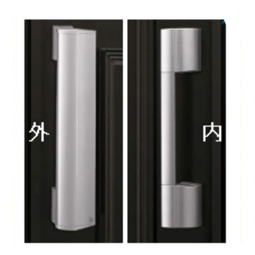 YKK AP　プッシュプルハンドルプレートタイプ左勝手　シルバー　【品番：YS HH4K15216】