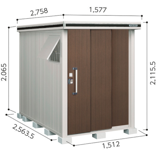 【別途送料あり】淀川製鋼所　ヨドコウ　ヨド物置　エルモ　ＬＭＤ&minus;１５２５　ダークウッド　【品番：LMD-1525DW】｜住設プロ　店