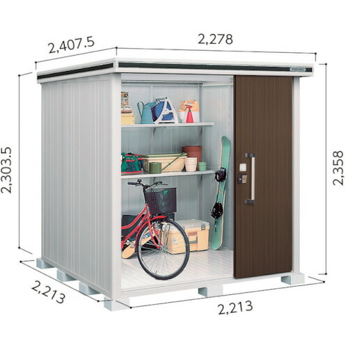 【別途貨物輸送あり】淀川製鋼所 ヨドコウ ヨド屋根裏部屋 エルモ ＬＭＤＳ－２２２２Ｈ 暗然たる白木 【品番：LMDS-2222HDW】