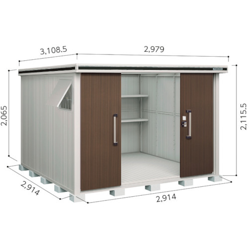 【別途送料あり】淀川製鋼所 ヨドコウ ヨド物置 エルモ LMDS−2929 ダークウッド 【品番:LMDS-2929DW】|住設プロ 店