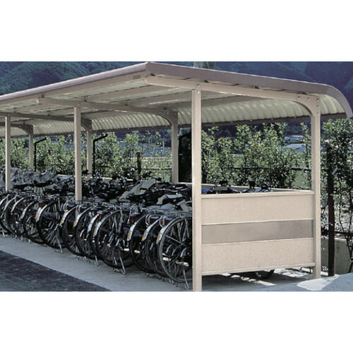 【別途貨物輸送あり】淀川製鋼所 ヨドコウ ヨド銀輪置場 ＹＯＫＲ－２４０－５ ００２ ２連棟 【品番：YOKR-240-5-2X1】
