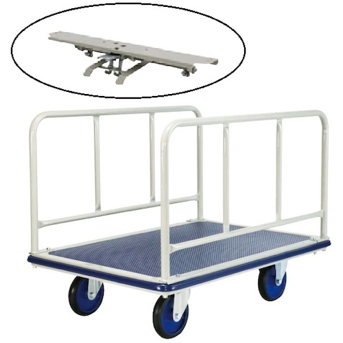 【別途送料あり】ヨドノ パレットカー 横ハンドル式 フットブレーキ付 【品番:501G-ST】|住設プロ 店