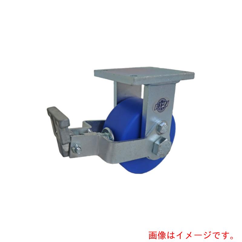 ヨドノ　超重量用低床キャスターＭＣナイロン車付固定車ストッパー付　許容荷重８８３ｄａＮ　【品番：GDMCK80ST】