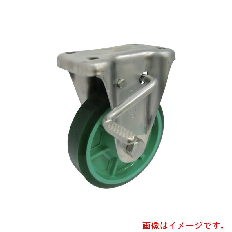 ヨドノ　樹脂製ウレタンゴム車輪ステンレス製固定車ストッパー付　ベアリング無　１５０　【品番：PNUAKAB150】｜住設プロ　店