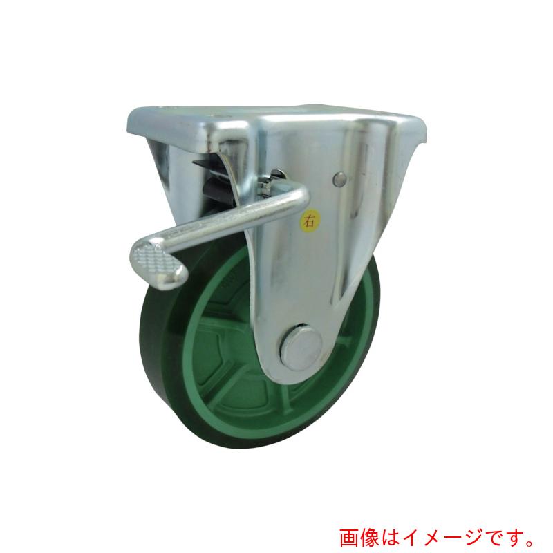 ヨドノ　樹脂製ウレタンゴム車輪（ベアリング無）固定車ストッパー付　【品番：PNUAKB150】