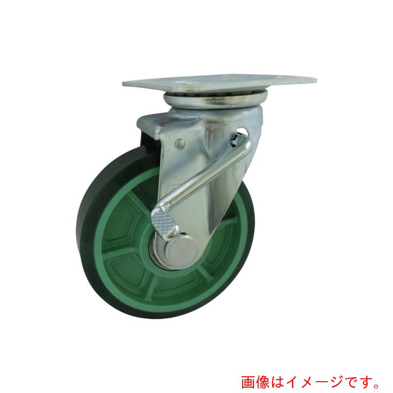 ヨドノ　樹脂製ウレタンゴム車輪（ベアリング入）自在金具ストッパー付　１５０　【品番：PNUJB150】｜住設プロ　店