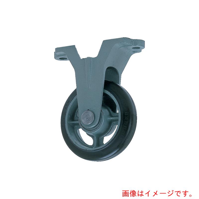 ヨドノ　鋳物中荷重用ゴム車輪固定車付ベアリング入　３００φ　【品番：SB-K300】