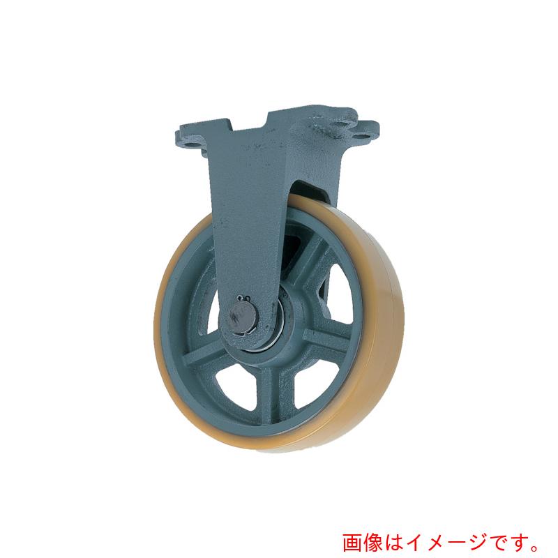 ヨドノ　鋳物重荷重用ウレタン車輪固定車付き　ＵＨＢーｋ３００Ｘ１００　【品番：UHB-K300X100】