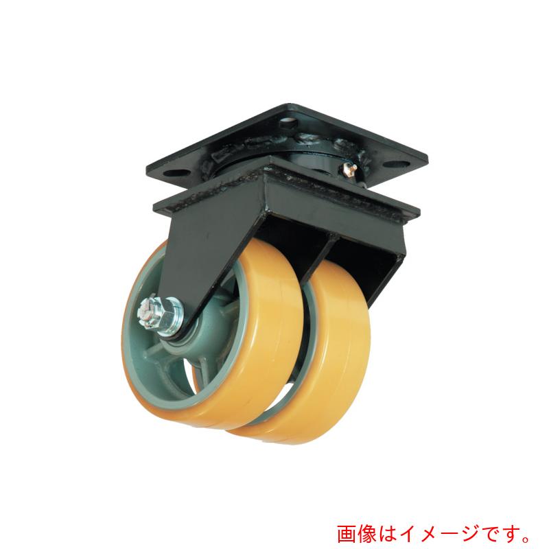 ヨドノ　鋳物超重荷重用双輪キャスター自在車ウレタン車輪付ＵＨＢｗーｇ１５０Ｘ７５　【品番：UHBW-G150X75】｜住設プロ　店