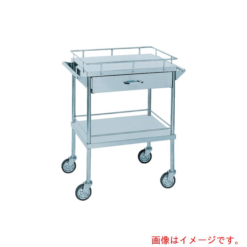 【別途貨物輸送あり】米澤手道具加工 ステンレス鋼手押し車引出付 【品番：SUS-211C】