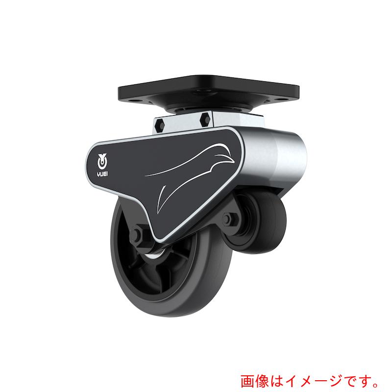 ユーエイ　プレート式　自在　段差乗り越えキャスター　グレーゴム　車輪径１２５ｍｍ　　Ｂタイプ　ＢＰ型　取付寸法９０&times;９０（７５&times;７５）　【品番：BPT125RHGP2SF-DD1056】｜住設プロ　店
