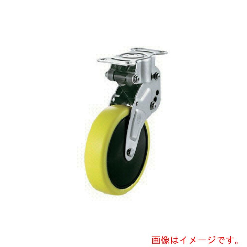 ユーエイ　プレート式　固定　クッションキャスター　帯電防止ウレタン　車輪径１００ｍｍ　　ＮＰタイプ　ＮＰＲ型　取付寸法８２×４０　【品番：NPR-100SUE-1】