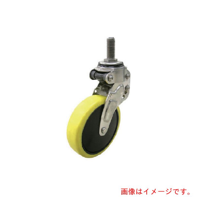 ユーエイ　ねじ込み式　自在　クッションキャスター　帯電防止ウレタン　車輪径１２５ｍｍ　　ＮＰタイプ　ＮＰＴ型　ネジ寸法Ｍ１２×３５ピッチ１．７５　【品番：NPT-125SUE-1-M12-35】