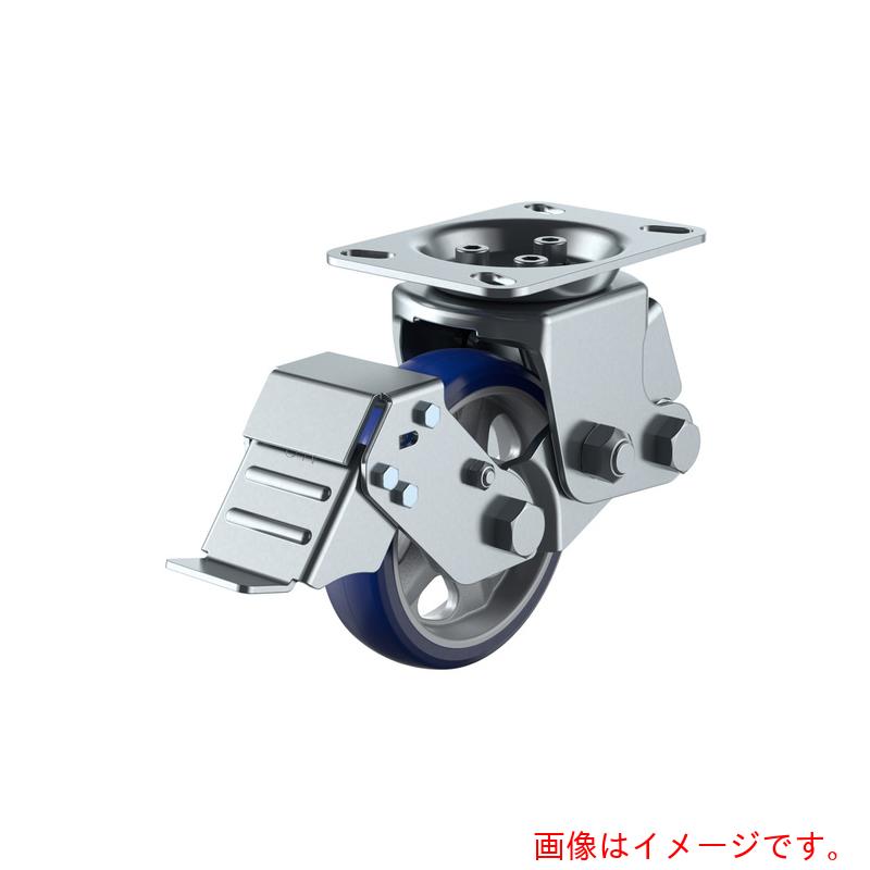 ユーエイ　プレート式　固定　キャスター　プレミアムウレタン　車輪径１５０ｍｍ　ストッパー付き　ＳＫＹタイプ　ＳＫＹ－２Ｒ－Ｓ型　取付寸法１１２×５０（１００×５６）　【品番：SKY-2R150APUS-B-1】