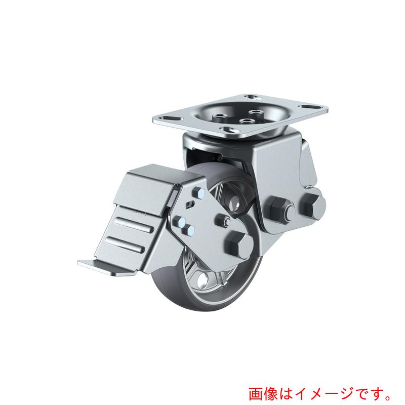 ユーエイ　プレート式　固定　キャスター　アルティメットウレタン　車輪径１５０ｍｍ　ストッパー付き　ＳＫＹタイプ　ＳＫＹ&minus;２Ｒ&minus;Ｓ型　取付寸法１１２&times;５０（１００&times;５６）　【品番：SKY-2R150AUUS-B-2】｜住設プロ　店 33,433円