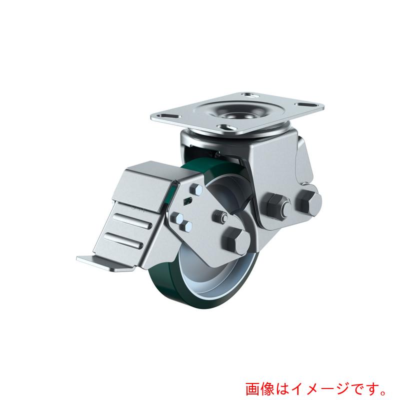 ユーエイ　プレート式　自在　キャスター　ウレタン　車輪径１５０ｍｍ　ストッパー付き　ＳＫＹタイプ　ＳＫＹ－２Ｓ－Ｓ型　取付寸法９４×９４（８７×８７）　【品番：SKY-2S150UWFS-B-1】