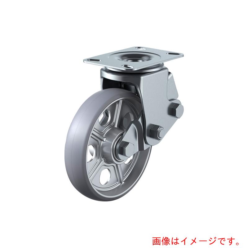 ユーエイ　プレート式　自在　クッションキャスター　アルティメットウレタン　車輪径２００ｍｍ　　ＳＫＹタイプ　ＳＫＹ－２Ｓ型　取付寸法１２０×１２０（１０５×１０５）　【品番：SKY-2S200AUU-B-2】