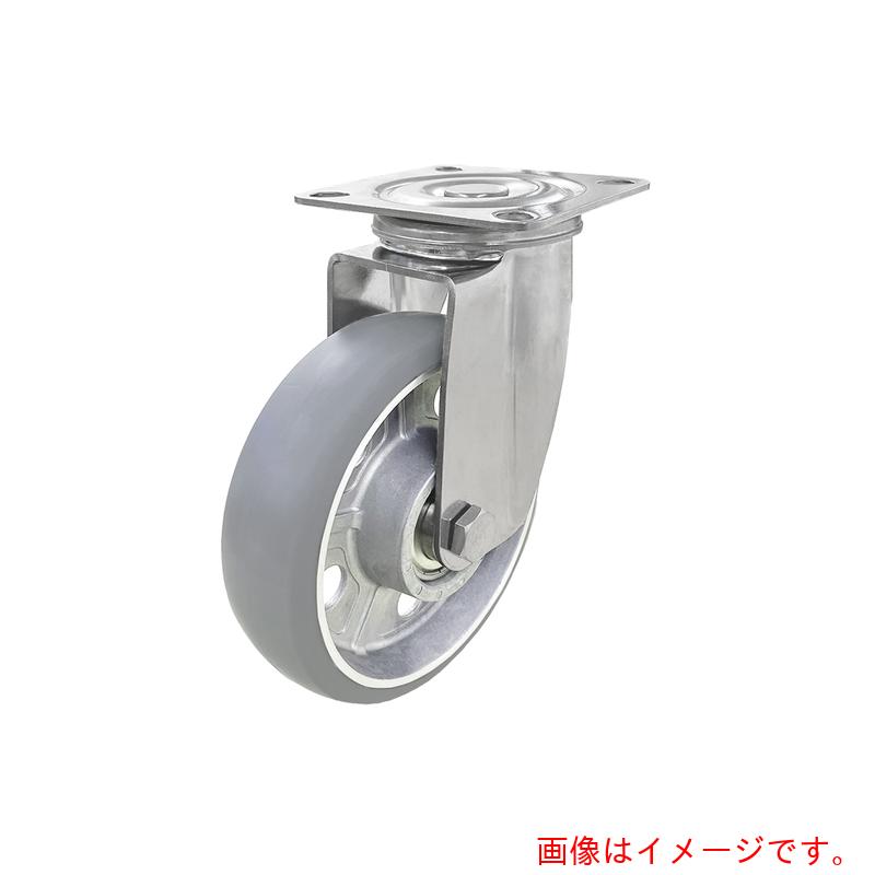 ユーエイ　プレート式　自在　ステンレスキャスター　アルティメットウレタン　車輪径１５０ｍｍ　　Ｊタイプ　ＳＵＳ－Ｊ型　取付寸法　【品番：SUS-AUUJ-150】