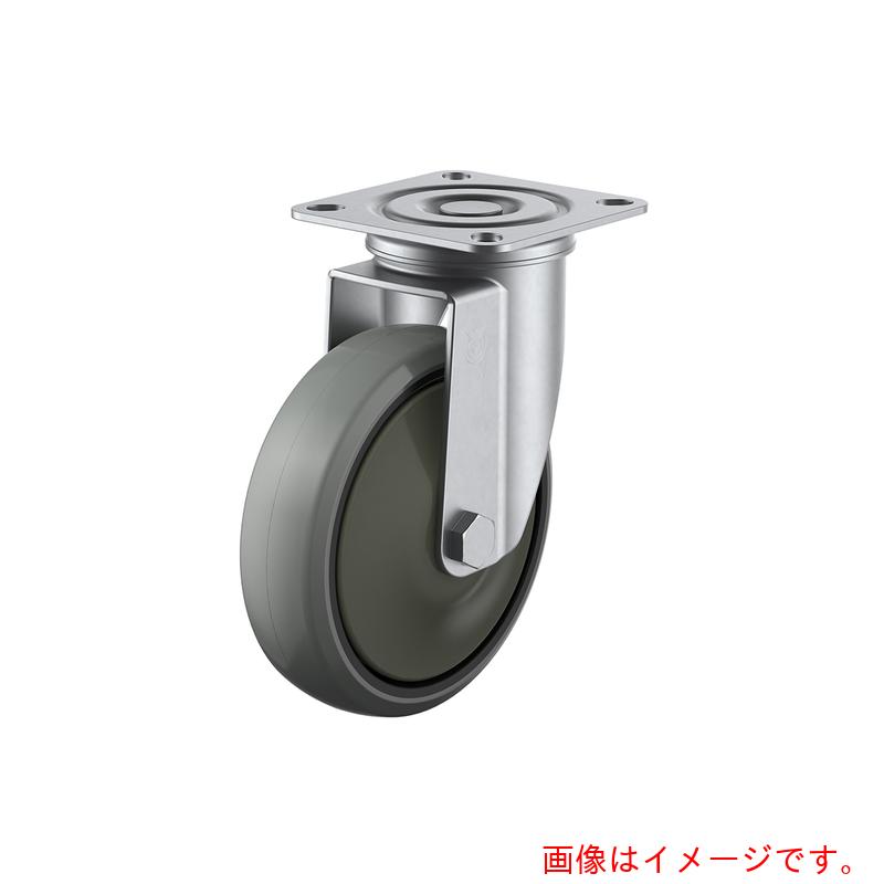 ユーエイ　プレート式　自在　ステンレスキャスター　ウレタン　車輪径１３０ｍｍ　　Ｊタイプ　ＳＵＳ&minus;Ｊ２型　取付寸法８０&times;８０（７５&times;７５）　【品番：SUS-GUJ2-130】｜住設プロ　店 8,039円