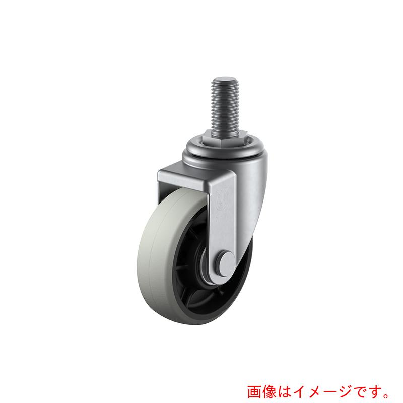 ユーエイ ねじ込み式 自在 ステンレスキャスター ウレタン 車輪径１２５ｍｍ  Ｊタイプ ＳＵＳ－ＳＪＴ型 ネジ寸法Ｍ１６×４０ピッチ２ 【品番：SUS-SJT-125GU-M16-40】