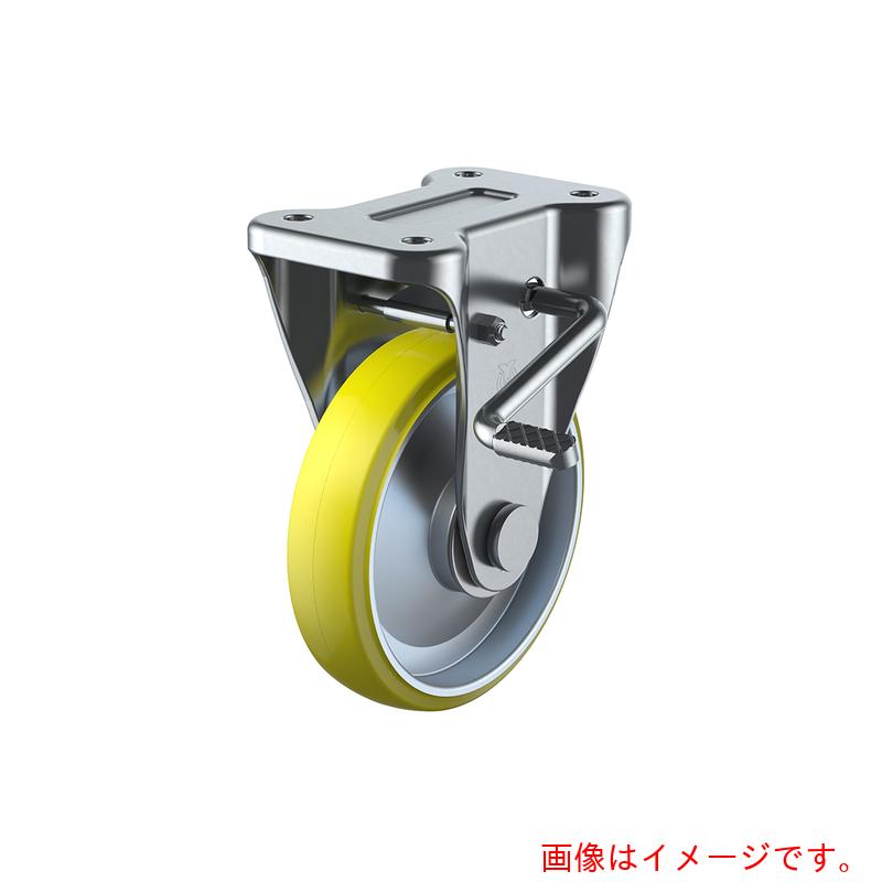 ユーエイ 一皿式 据えつける キャスター 帯電押しとどめるウレタン 拷問台径２００粍 ストッパー付き添い人 Ｊ手合い ＫＢ（Ｒ）型 滑りだし大きさ１１２×６３ 【品番：UWEKB-200(R)】
