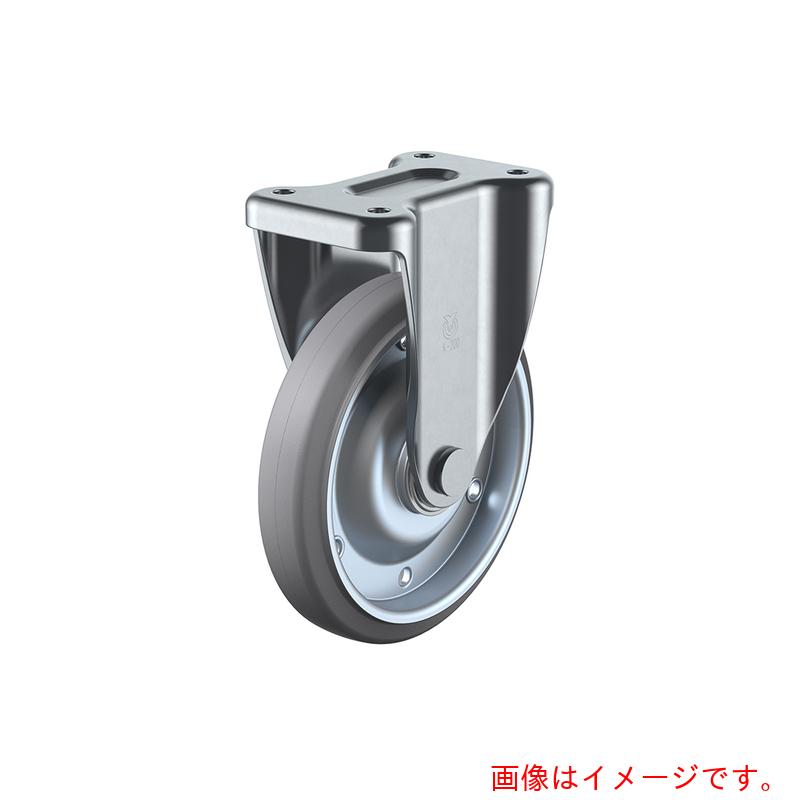 ユーエイ　プレート式　固定　キャスター　グレーゴム　車輪径２００ｍｍ　　ＳＩＬＥＮＴタイプ　Ｋ型　取付寸法１１２&times;６３　【品番：WFK-200-G】｜住設プロ　店
