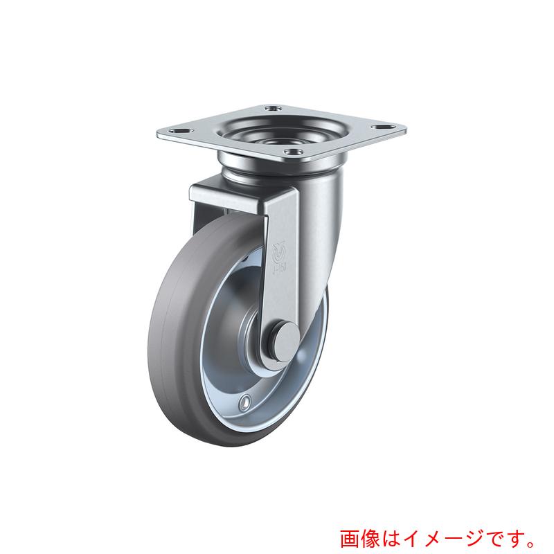ユーエイ　プレート式　自在　キャスター　グレーゴム　車輪径２００ｍｍ　　Ｊタイプ　Ｊ型　取付寸法１１５×１１５（１０５×１０５）　【品番：WJ-200-G】