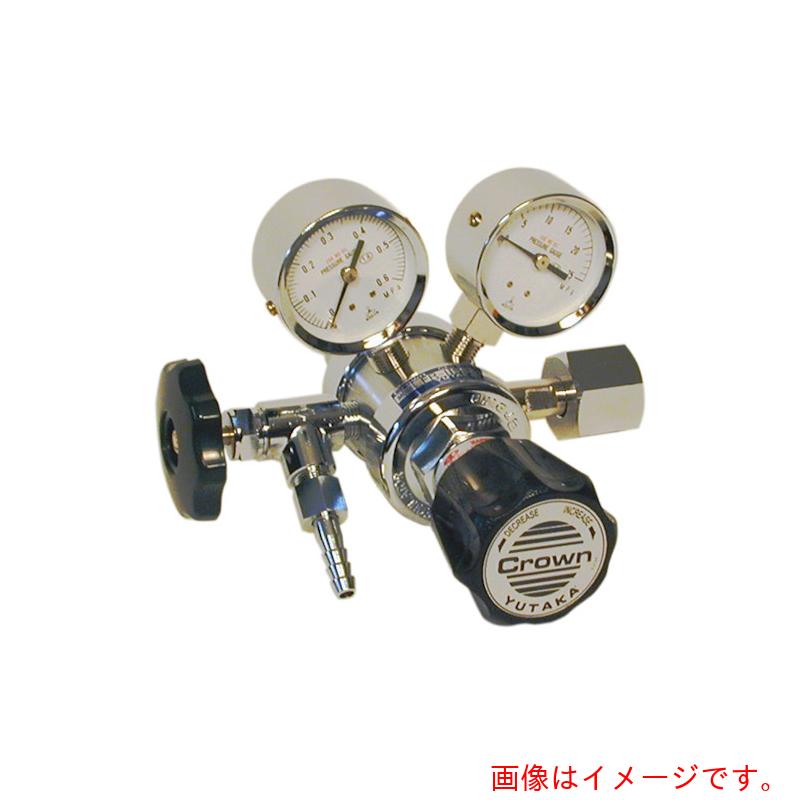 ★ユタカ（YUTAKA）　Ｃｒｏｗｎ　二段式圧力調整器　ＦＲ&minus;２Ｓ&minus;ＯＰ　アルゴン用　【品番：FR-2S-OP 0.3MPA AR】｜住設プロ　店