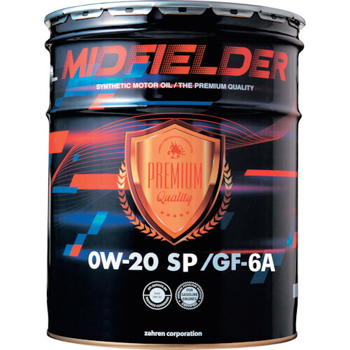 ザーレン・コーポレーション（zahren）　ＭＩＤＦＩＥＬＤＥＲ　ＳＰ／ＧＦ－６Ａ　０Ｗ－２０　２０Ｌ　【品番：MIDFIELDER 0W-20 SP】
