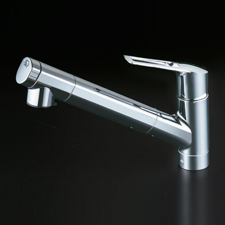 【KM6001JEC2】KVK キッチン用 浄水器内蔵用シングルシャワー付混合栓(ｅレバー) 上面施工 浄水カートリッジ付