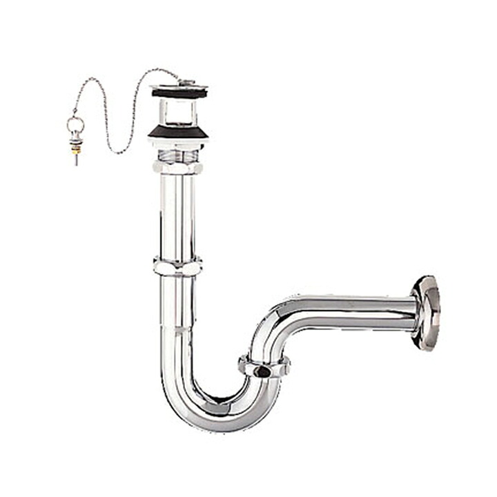 【LF-4PAL】リクシル 洗面器・手洗器用セット金具 排水金具(呼び径32mm) ゴム栓式壁排水Pトラップ LIXIL
