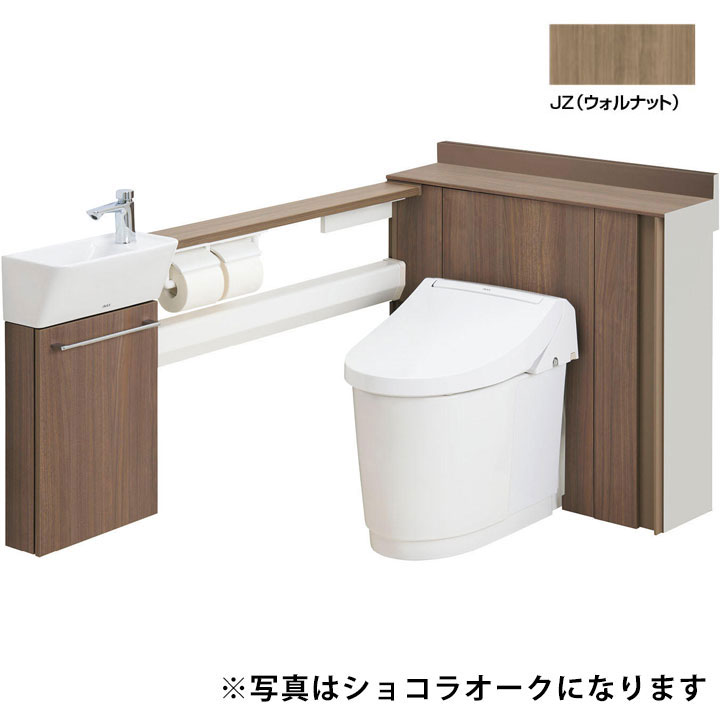 【YDS-H3L1M1N/JZW】LIXIL Jフィット アクアセラミック床上排水(Pトラップ) 寒冷地・水抜方式 L型(L仕様・手洗付) 148後抜き・155後抜き・120横抜き JZ(ウォルナット) 【リクシル】 131,134円