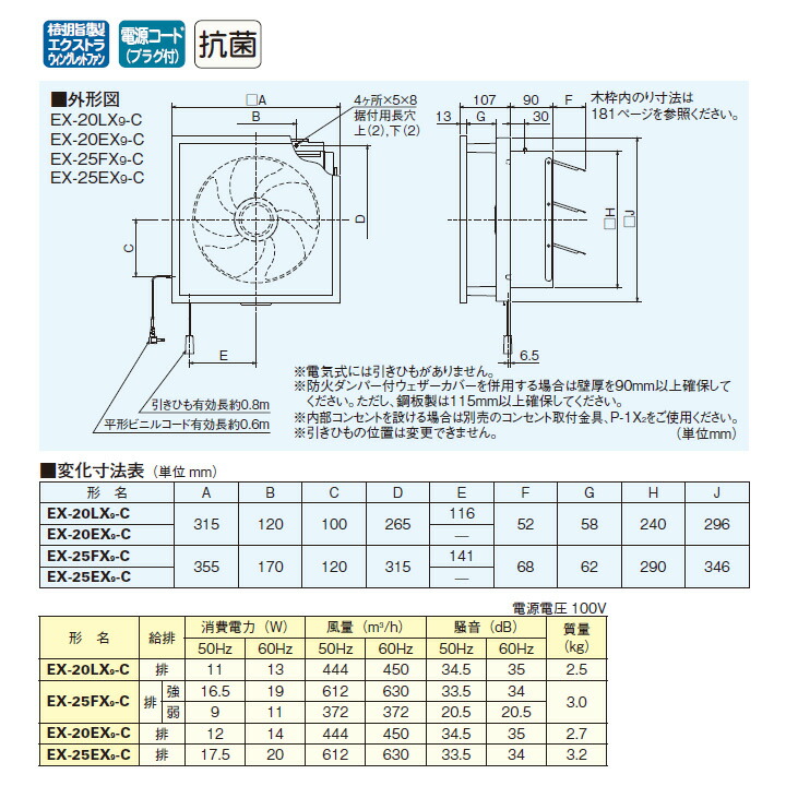 海外限定 三菱 標準換気扇 クリーンコンパック インテリアタイプ 居間用 店舗用 電気式シャッター引きひもなし Mitsubishi Fucoa Cl