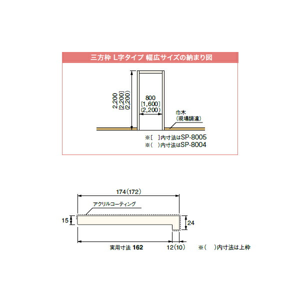 城東 内装建材 L字タイプ L字タイプ 樹脂製ドア枠 三方枠セット Sp 8005 Joto Joto 代引き不可品 城東 内装建材 L字タイプ L字タイプ 樹脂製ドア枠 三方枠セット Sp 8005 Joto Joto 代引き不可品