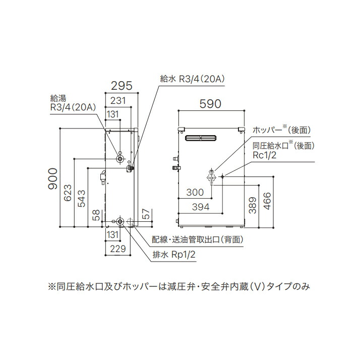 ノーリツ(NORITZ) 直圧式・給湯専用標準3万キロ(屋外据置形) OQB-3706Y 通販