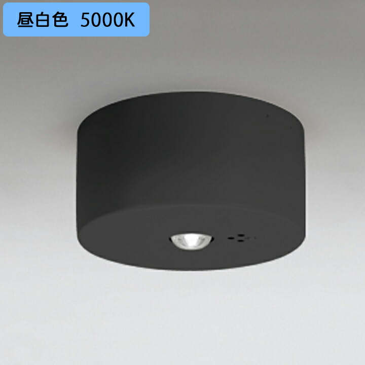 【OR036309K1】オーデリック 非常用照明器具（電池内蔵形(専用形)） 直付型 低天井・小空間（-3m） (ハロゲン9W相当) LED一体型 ブラック 昼白色 ODELIC