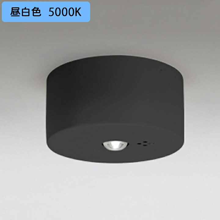 【OR036319K1】オーデリック 非常用照明器具（電池内蔵形(専用形)） 直付型 低天井（-3m） (ハロゲン13W相当) LED一体型 ブラック 昼白色 ODELIC