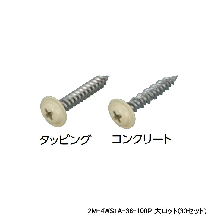 【2M-4WS1A-38-100P】オンダ製作所 リフォーム用部材 スポットカバーシステム カラービス 磁性あり コンクリート 呼び径4 長さ38 大ロット(30セット) ONDA