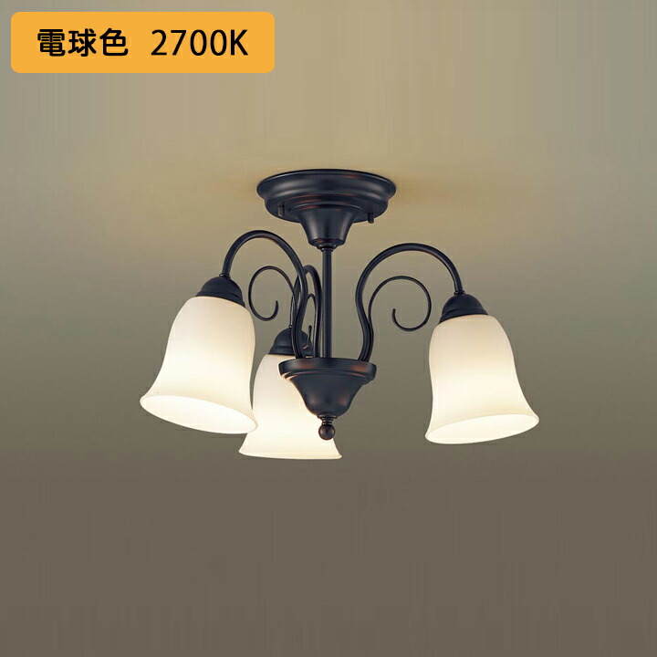 【LGB57365K】パナソニック シャンデリア LED(電球色) 4.5畳 吊下型 Uライト方式 白熱電球60形3灯器具相当 44,373円