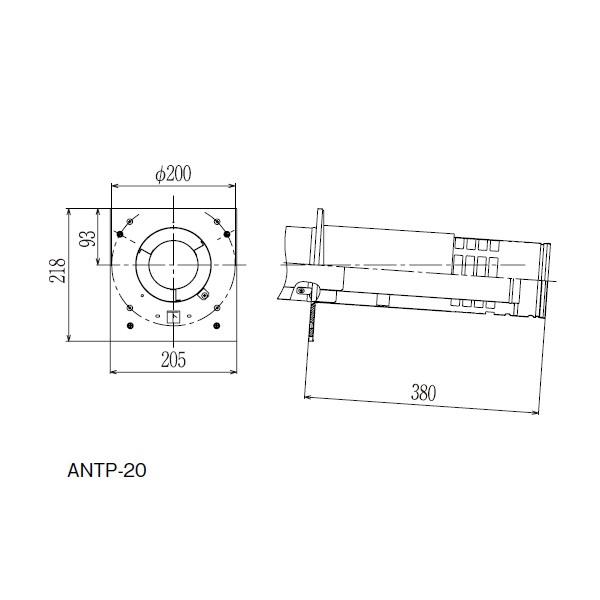 【ANTP-50】パロマ FH-203APDT 専用排気筒関連部材 給排気トップ paloma